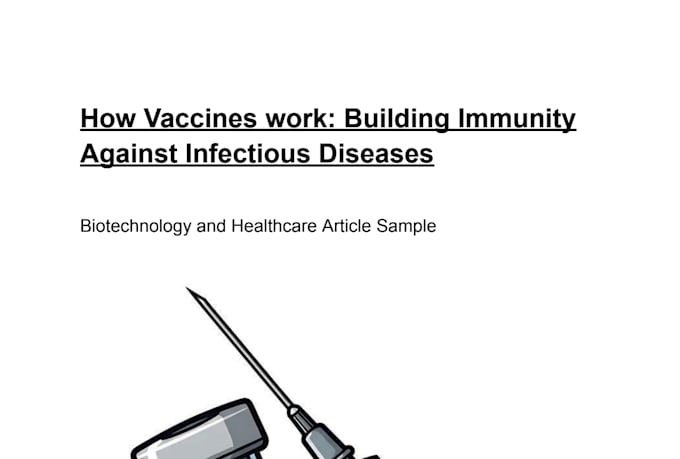write biotechnology and healthcare articles